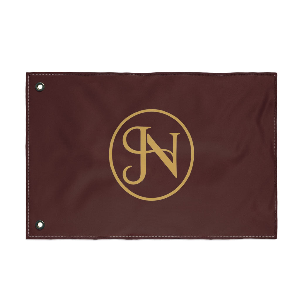 Nigel & Jalen Monogram Flag — Maroon & Gold Initials Garden Banner