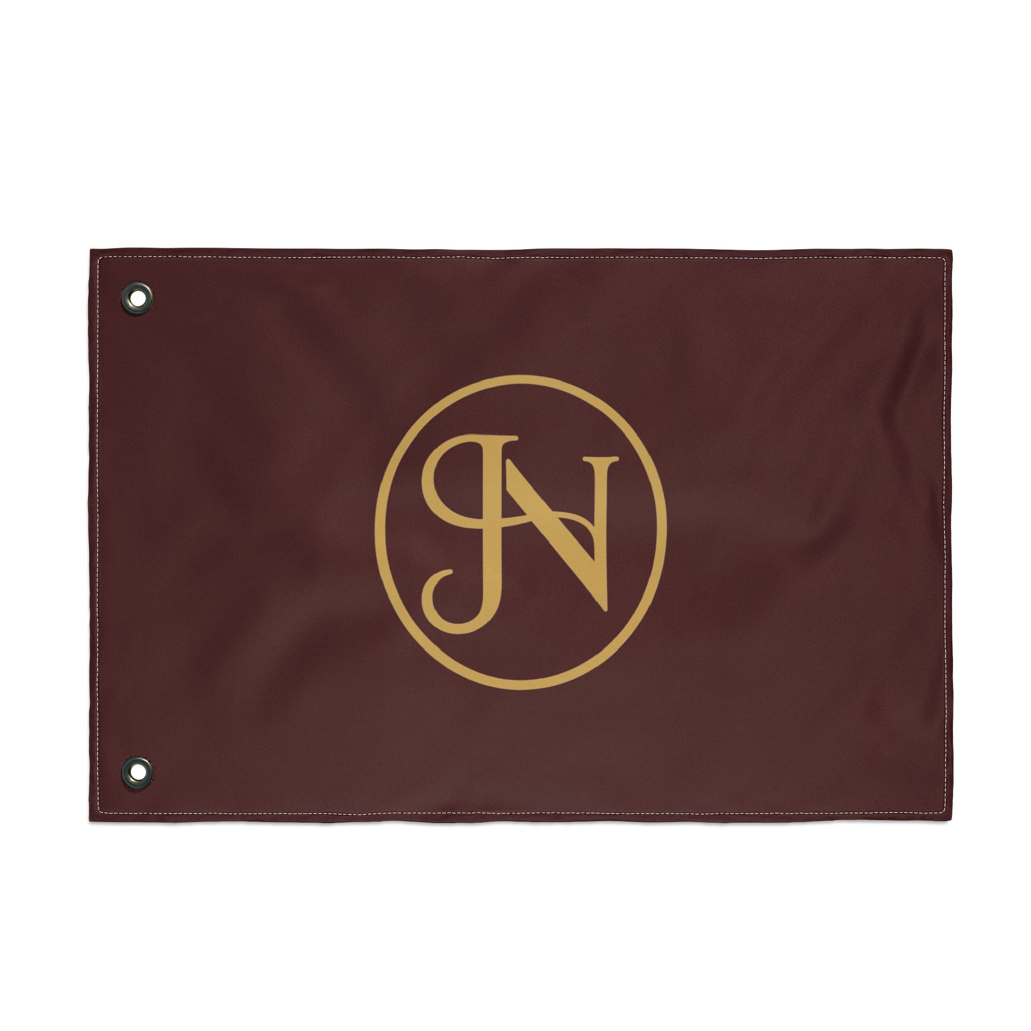 Nigel & Jalen Monogram Flag — Maroon & Gold Initials Garden Banner