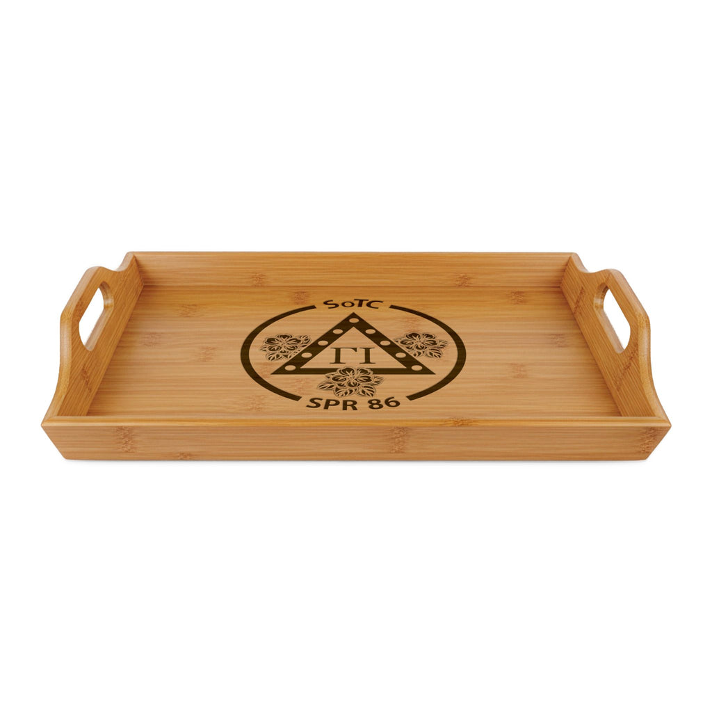 HU SOTC SPR '86 Gamma Iota Bamboo Serving Tray (Engraved)