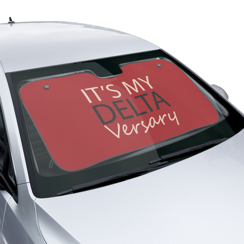 Car Sun Shade — "It’s My DeltaVersary" Front Windshield Protector