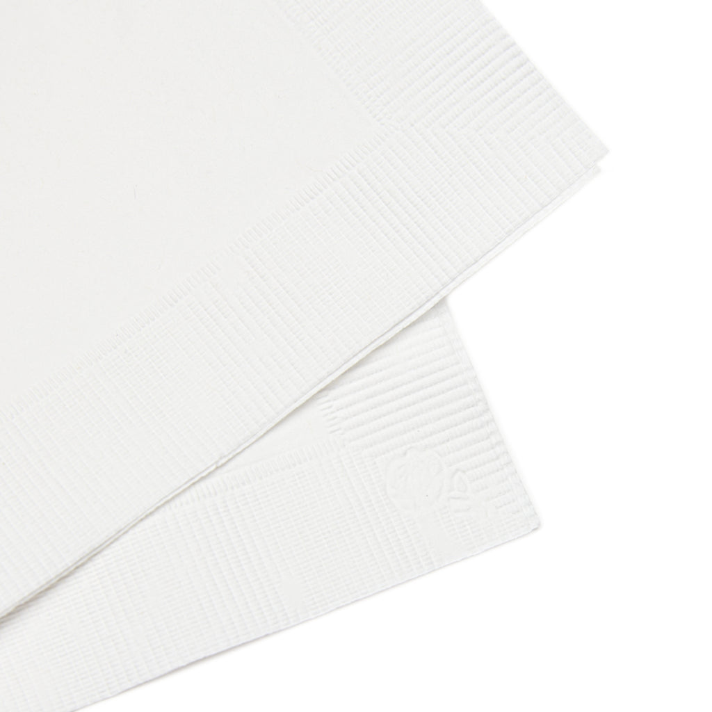 Nigel & Jalen Monogrammed White Cocktail Napkins — Merlot