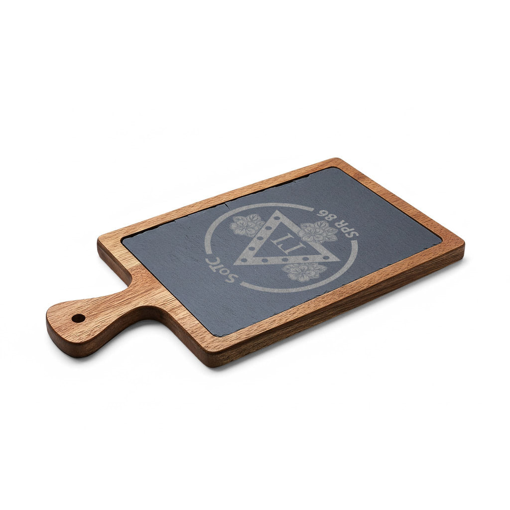 Engraved Charcuterie Board Set with Cheese Knives
