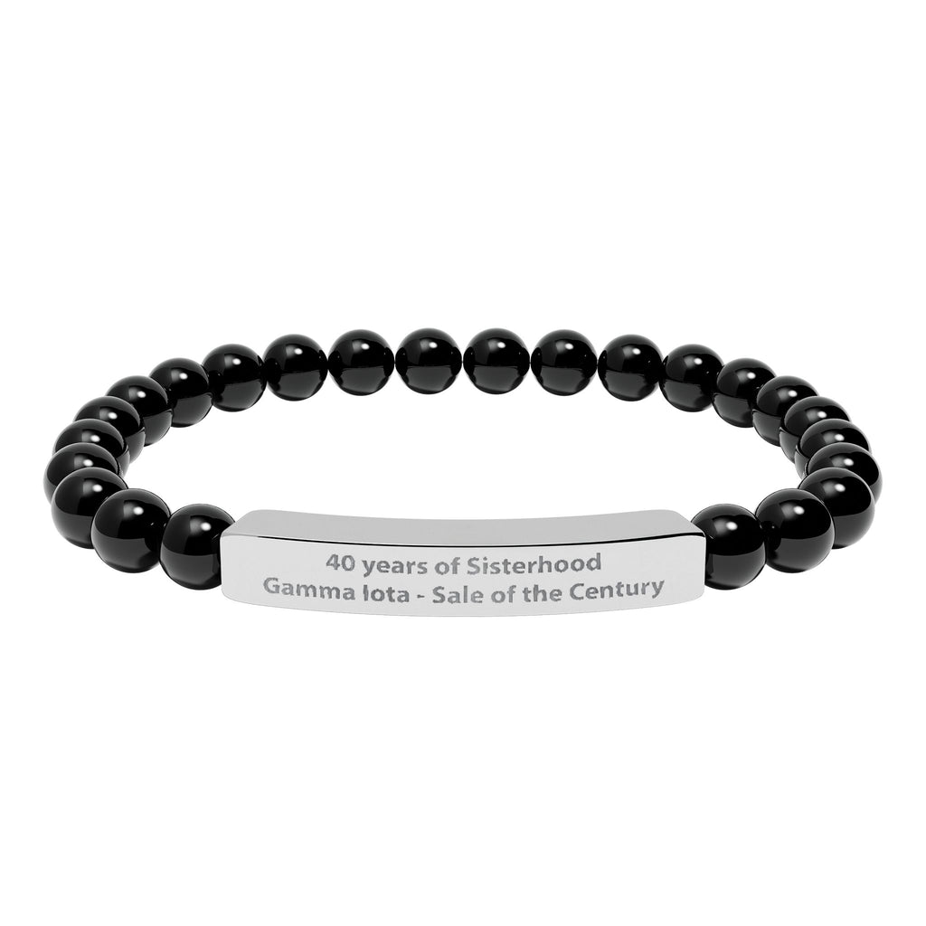SOTC SPR '86 Stone Bead Stretch Bracelet (White Howlite or Midnight Black)