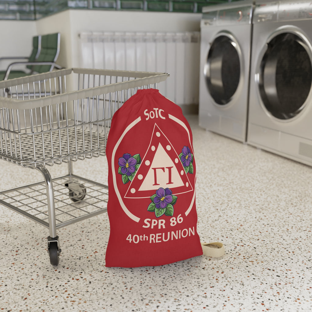 Greek Laundry Bag – SPR 86 Pi Triangle Crest with Violets