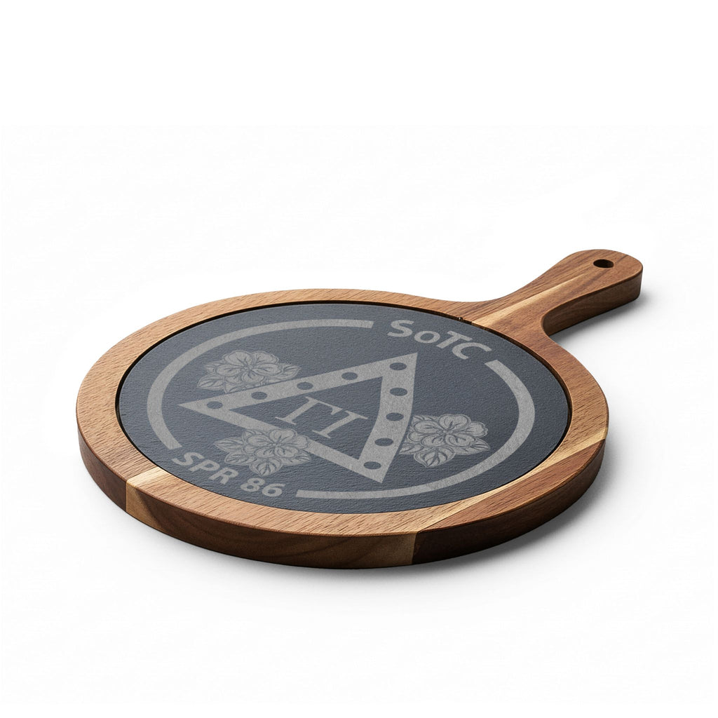 Engraved Charcuterie Board Set with Cheese Knives