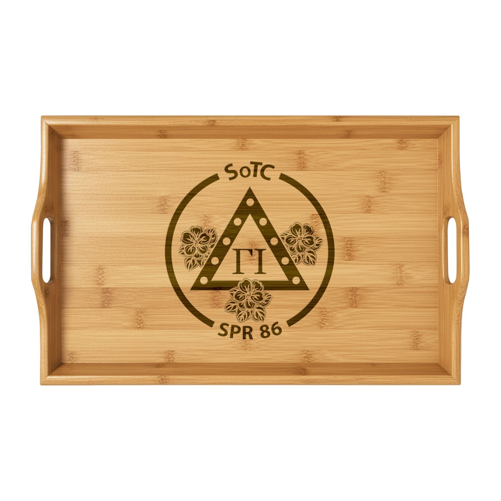 HU SOTC SPR '86 Gamma Iota Bamboo Serving Tray (Engraved)