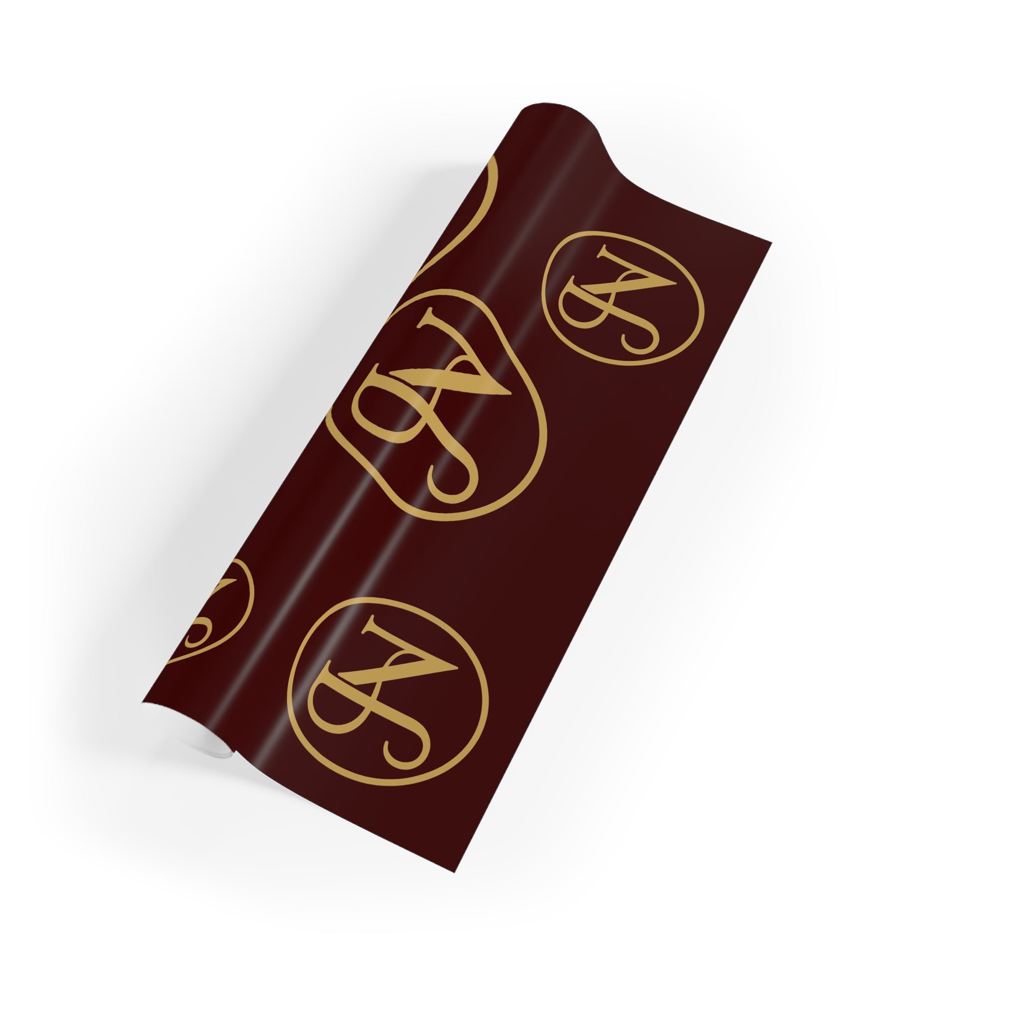 Nigel & Jalen Gift Wrap Roll — Luxe Burgundy & Gold Wrapping Paper