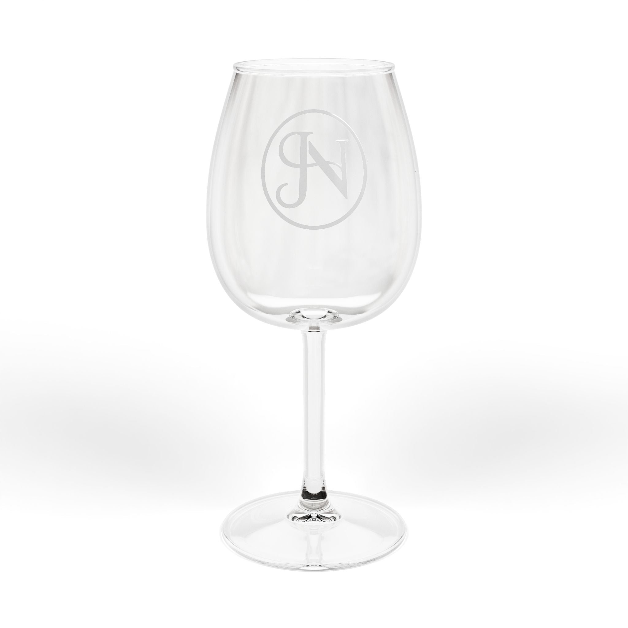 Nigel & Jalen Monogrammed 12oz Wine Glass – Elegant Engraved 'N' Stemware