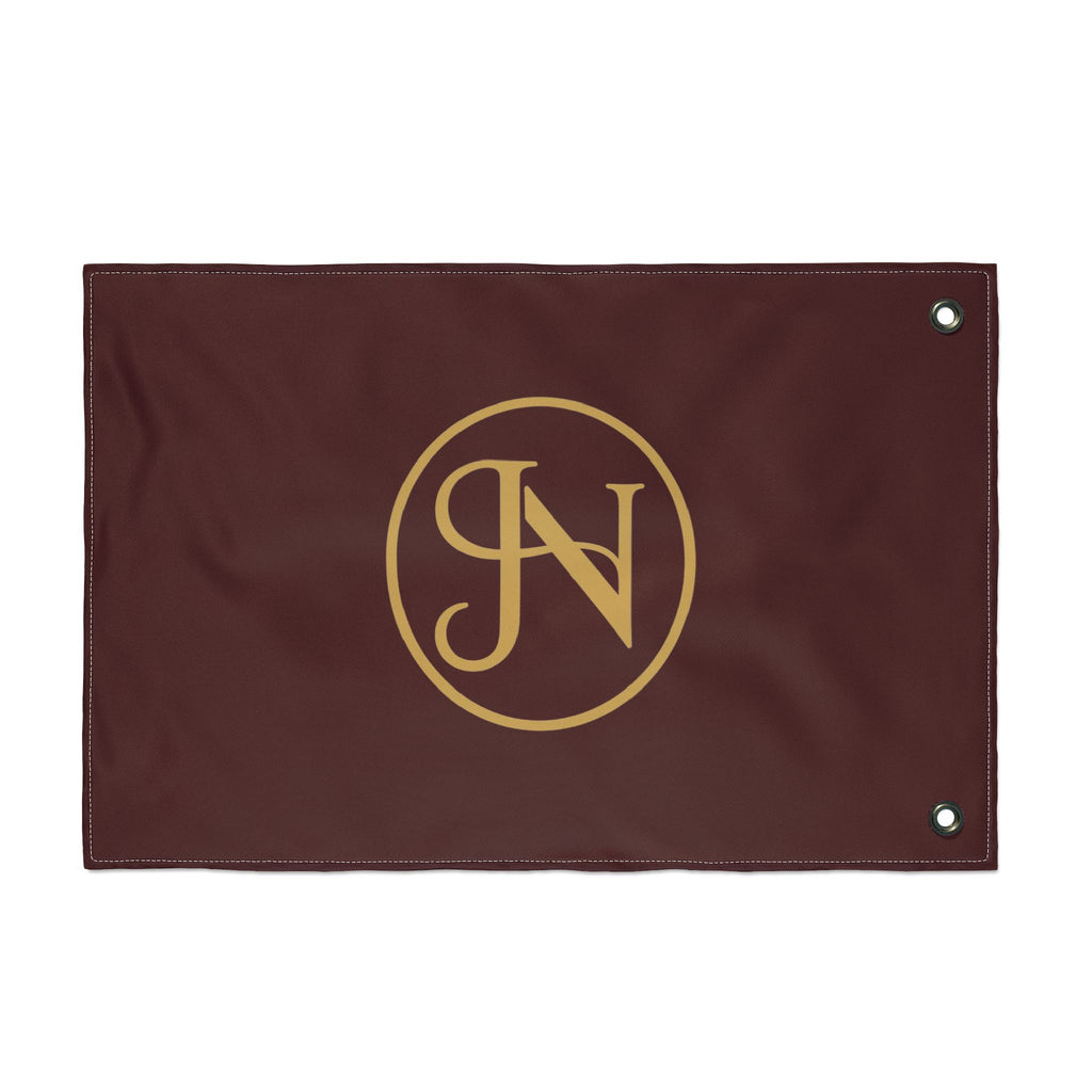 Nigel & Jalen Monogram Flag — Maroon & Gold Initials Garden Banner