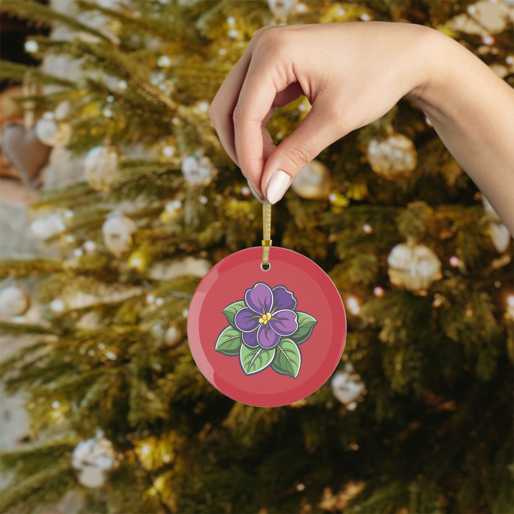 SOTC SPR '86 Glass African Violet Ornaments