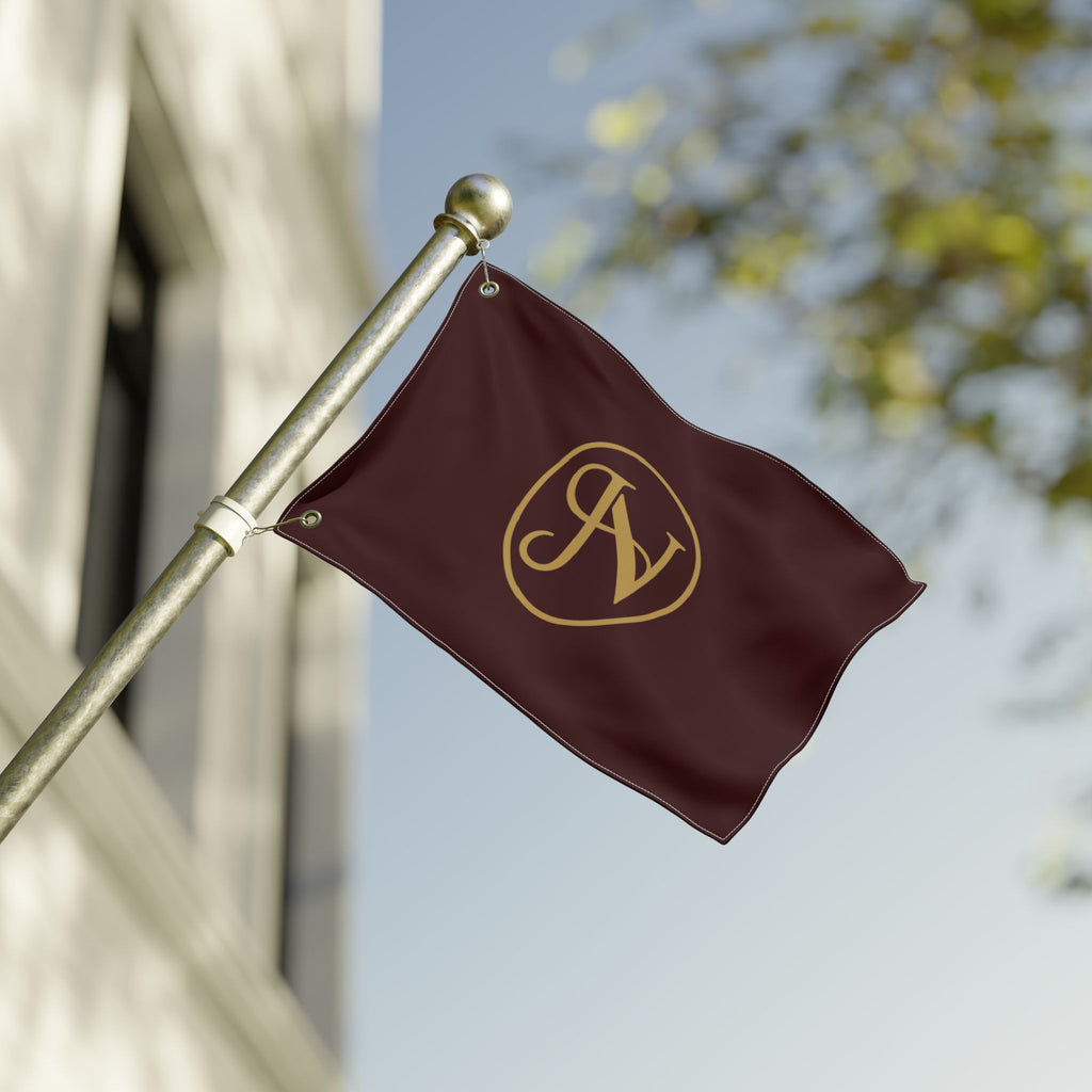 Nigel & Jalen Monogram Flag — Maroon & Gold Initials Garden Banner
