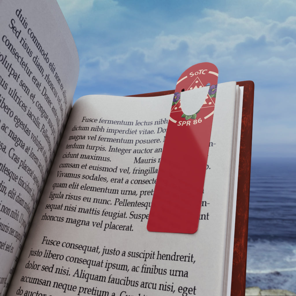SOTC SPR '86 Minimalist Metal Bookmark with Cutout Loop