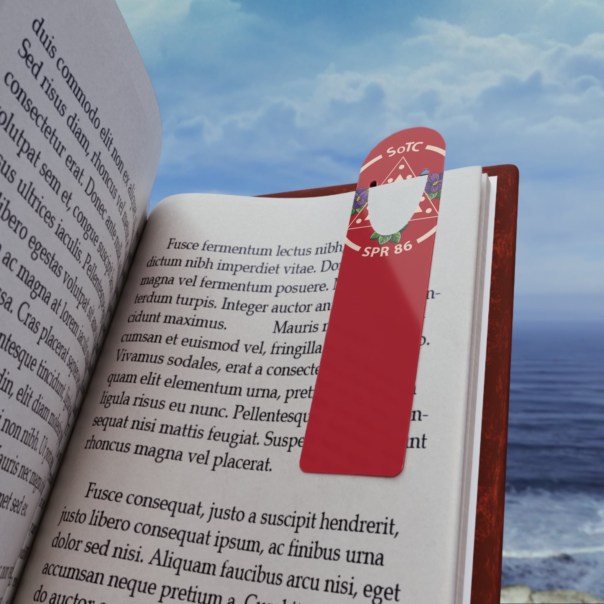SOTC SPR '86 Minimalist Metal Bookmark with Cutout Loop