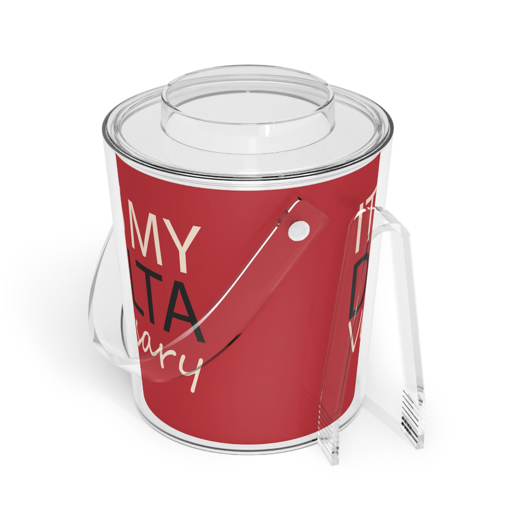 Ice Bucket — "It’s My DeltaVersary" Party Ice Bucket with Tongs