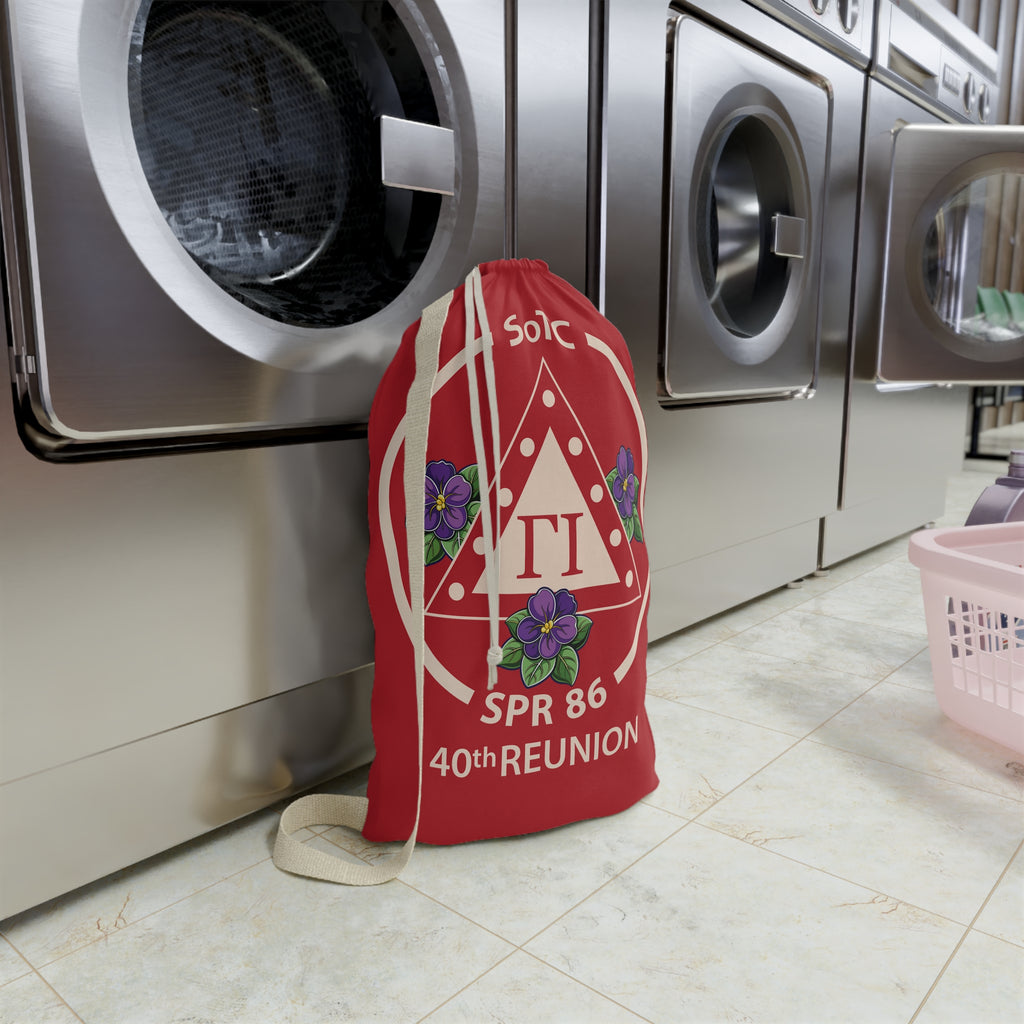 Greek Laundry Bag – SPR 86 Pi Triangle Crest with Violets