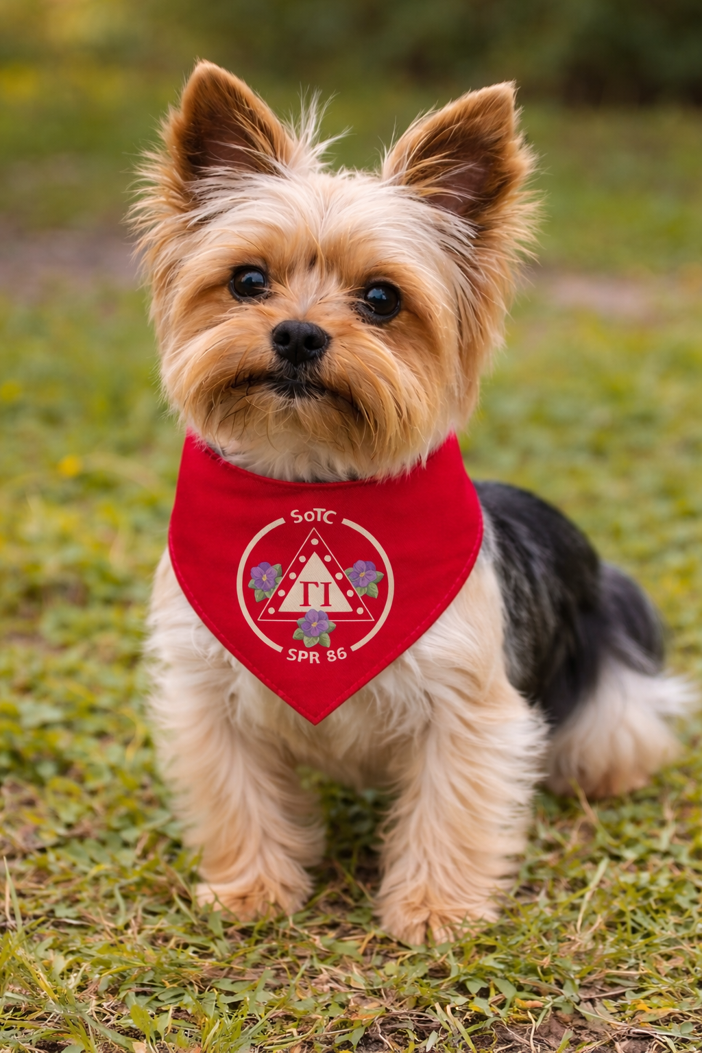 HU SOTC SPR '86 Gamma Iota Pet Bandana Collar SMALL