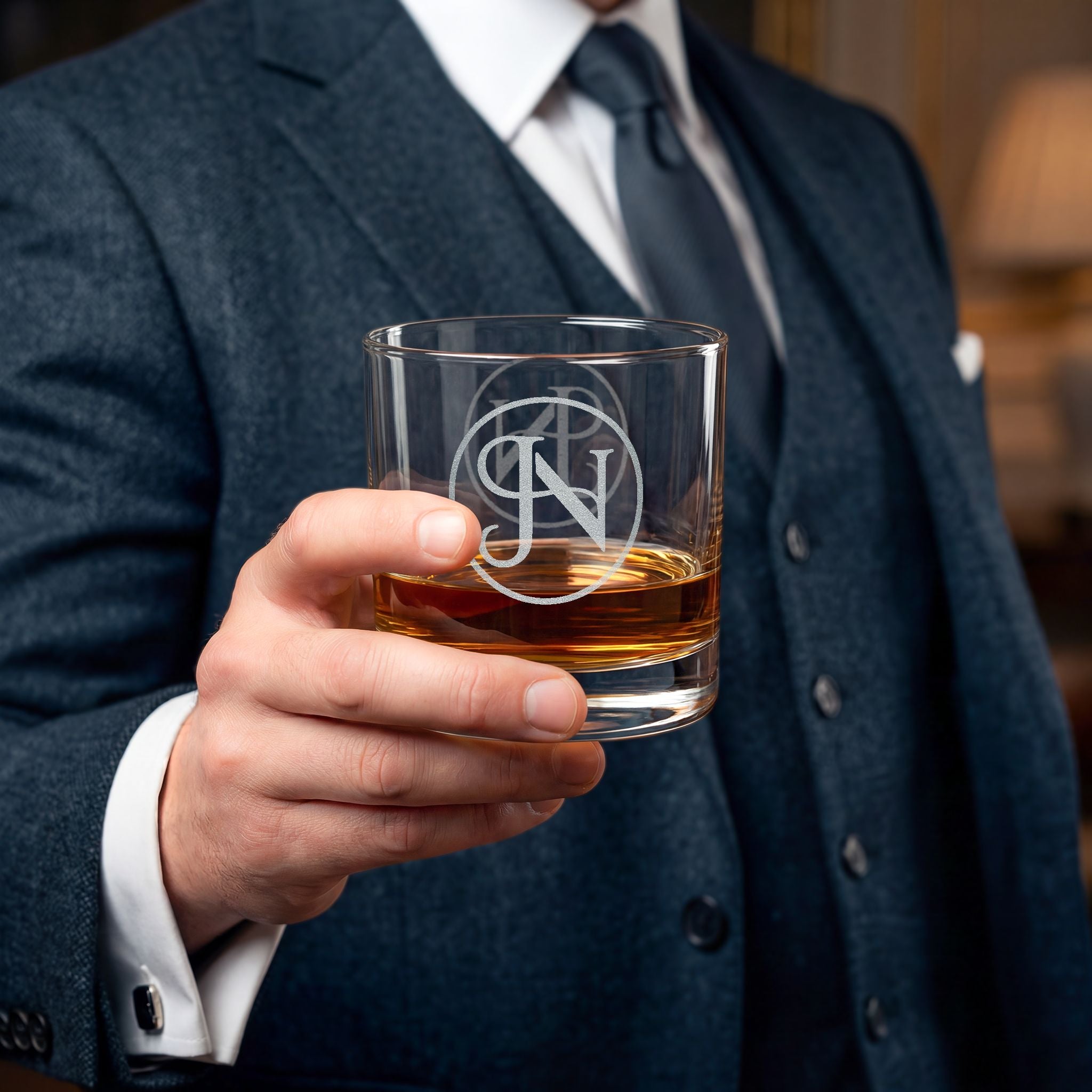 Nigel & Jalen Whiskey Glass, 10.5oz (Engraved)